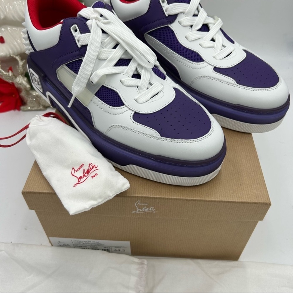 Christian Louboutin men’s Astroloubi low top leather trimmed sneakers size 44.5